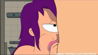 Futurama Hentai — Shower threesome